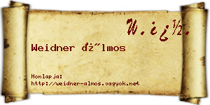 Weidner Álmos névjegykártya